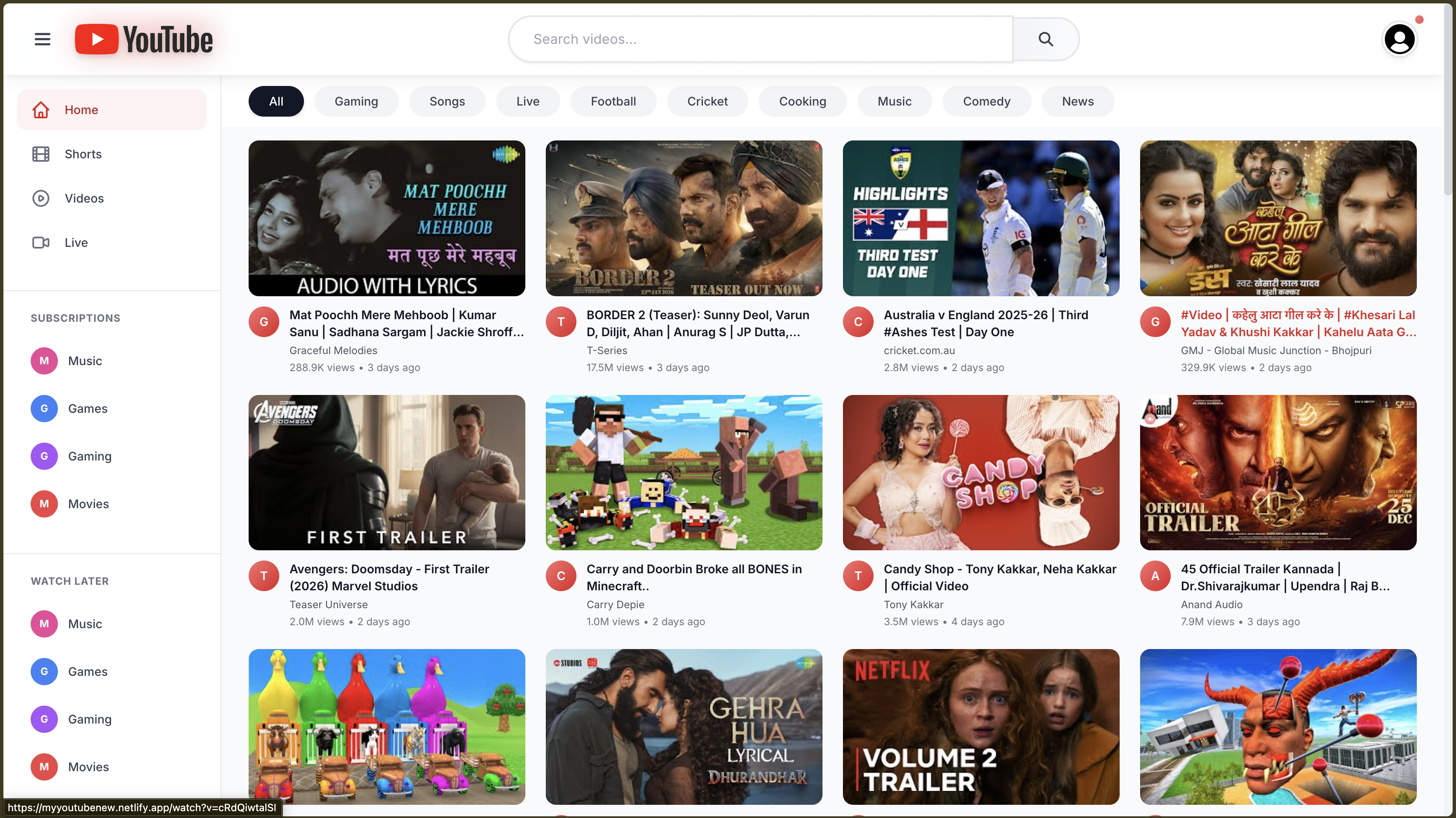 YouTube Clone - Advanced Video Streaming Platform